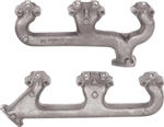 1969 - 1972 Chevelle and Nova Small Block Exhaust Manifolds With Smog Tube Holes, Pair