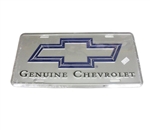 License Plate, Genuine Chevrolet with Bow Tie Logo