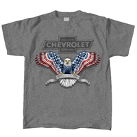 Patriotic Chevrolet Bowtie Red, White, and Blue American Bald Eagle T-shirt