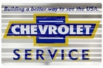 Chevrolet Service Corrugated Metal Large Tin Sign