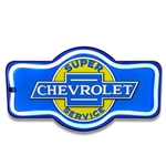 Super Chevrolet Service LED Neon Looking Sign, 17" Marquee Shape