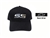 Black Baseball Hat Cap with Liquid Metal CHROME SS