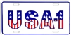 License Plate, USA-1 Red, White, and Blue Stars and Stripes