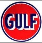 Gulf Fuel Metal Sign, 12 Inch