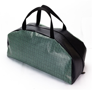 Vintage Black and Aqua Houndstooth Tote Bag