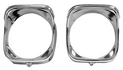 1968 Chevelle Headlamp Bezels, Inner & Outer, RH