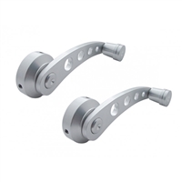 Custom Brushed Billet Aluminum Window Crank Handles, Pair