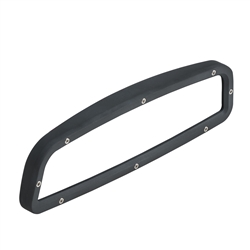 Flat Black Custom Billet Aluminum Rear View Mirror With Convex Glass, Without Windshield Mounting Bracket