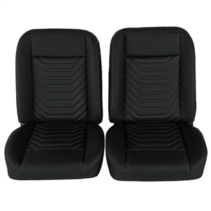 1966 - 1972 Chevelle Low Back Bucket Sport Mod I Seat Set, Vinyl, Wide