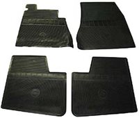 1965 - 1966 Chevelle Floor mats with bowtie (black, original equipment style, 4 pieces), Set