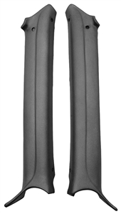 1968 - 1969 Chevelle Interior Pillar Post Moldings, Black Coupe, Pair