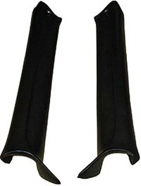 1968 - 1972 Chevelle Inner Pillar Post Molding Convertible, Black, Pair