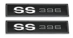 1969 Chevelle Door Panel Emblems (Super Sport 396), Pair