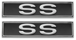 1970 - 1972 Chevelle SS Door Panel Emblems, Pair