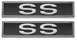 1970 - 1972 Chevelle SS Door Panel Emblems, Pair