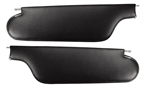 1965 - 1967 Chevelle CONVERTIBLE Sunvisors, Madrid Grain Black Vinyl, Pair