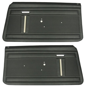 1968 Nova Door Panels Set, Standard Interior, Front, Pre-Assembled, Pair