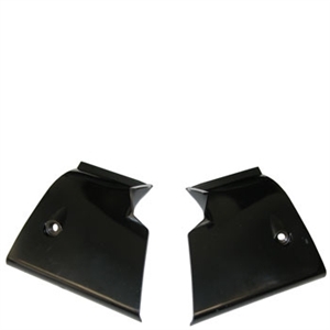 1968 - 1972 Nova Rear Lower Package Tray Headliner Corner Trims, Black Pair