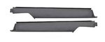 1975 - 1979 Nova Quarter Window Lower Inner Moldings, Black Plastic Pair