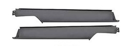 1975 - 1979 Nova Quarter Window Lower Inner Moldings, Black Plastic Pair