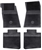 1968 - 1972 Nova Floor Mats Set, Front and Rear, Rubber with Grippers, Black with Bowtie, OE Style