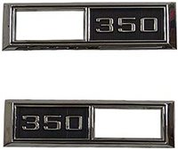 1968 - 1969 Marker Light Bezel Fender Emblems, 350 Pair