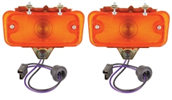 1968 Chevelle AMBER Park Light Assemblies, PAIR