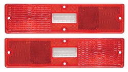 1970 - 1971 Nova Tail Light Lenses, Replacement Version Without "Guide" Markings, Pair