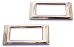 1968 - 1969 Nova Marker Light Lens Bezels Set, Front or Rear Side, Billet Aluminum, Pair