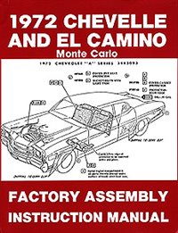 1972 Chevelle Factory Instruction Assembly Manual