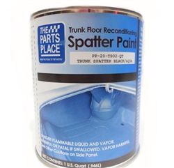 Correct Look Black and Aqua Trunk Paint Spatter Finish