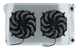 1968 - 1972 Chevelle COLD-CASE LS Swap Aluminum Radiator KIT with Dual 12" Electric Fans and Custom Fit Aluminum Fan Shroud