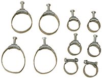 1969 - 1979 Nova Radiator and Heater Hose Clamps (Big Block) (10 Clamps), Set