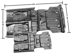1971 - 1972 Chevelle Floor Pan with Trunk Floor, 1 Piece Full Floor,130" x 68"