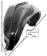 1970 - 1972 Chevelle Rear Quarter Wheelhouse Panel Assembly (Right Inner and Outer) (Convertible), Each