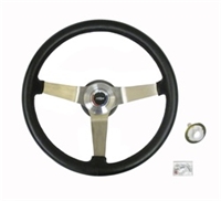 1969 - 1972 Chevelle or Nova Custom Black Leather Wrapped Steering Wheel Kit