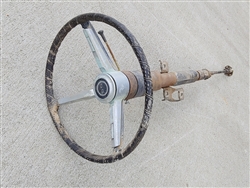 1967 Chevelle Steering Column with SS Steering Wheel, Original GM Used