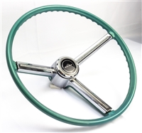 image of 1967 Chevrolet Impala Steering Wheel Assembly, Teal Turquoise Original GM Used