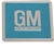 1966 - 1967 GM Door Decal, Correct Stamped Steel with Aqua Green Detail