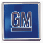 1968 - 1977 Chevelle Stamped Metal Mark of Excellence Blue GM Door Decal