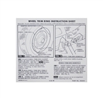 image of Rallye Wheel Trim Ring Information Instruction Card 3913832