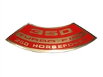 350 Turbo-Fire 250 Horsepower Air Cleaner Decal