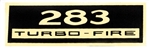 283 Turbo-Fire Valve Cover Decal, Black and Gold, Each