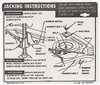 1967 Chevelle Trunk Deck Lid Jacking Instructions Decal