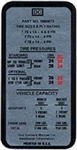 1969 - 1970 Chevelle Tire Pressure Decal, DC, 3960673