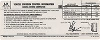 1972 Tune-Up Label (Chevelle, 454-4) (Automatic Transmission/Manual Transmission) (US) (LX)