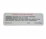 1970 - 1971 Engine Cooling System Decal, 3979912