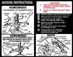 1972 Nova Trunk Deck Lid Jacking Instructions Decal
