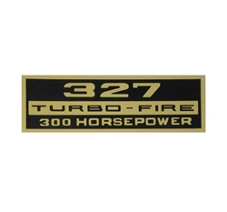 Valve Cover Decal, 327 Turbo-Fire 300 HP