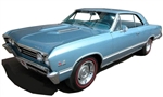 1967 Chevelle SS Side Over The Wheel Decal Stripe Set, Super Sport
